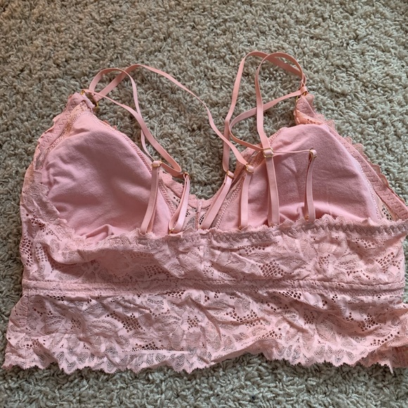 Aerie Pink Lacy Bralette, Size XL - Picture 2 of 7